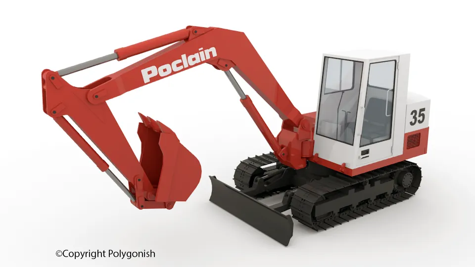 52808 poclain diecast bulldozer