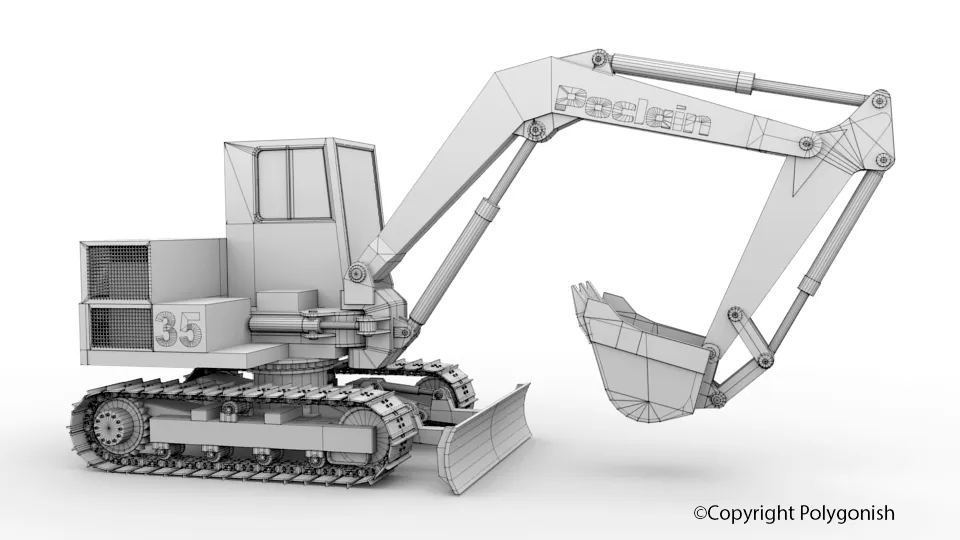 52808 poclain diecast crane