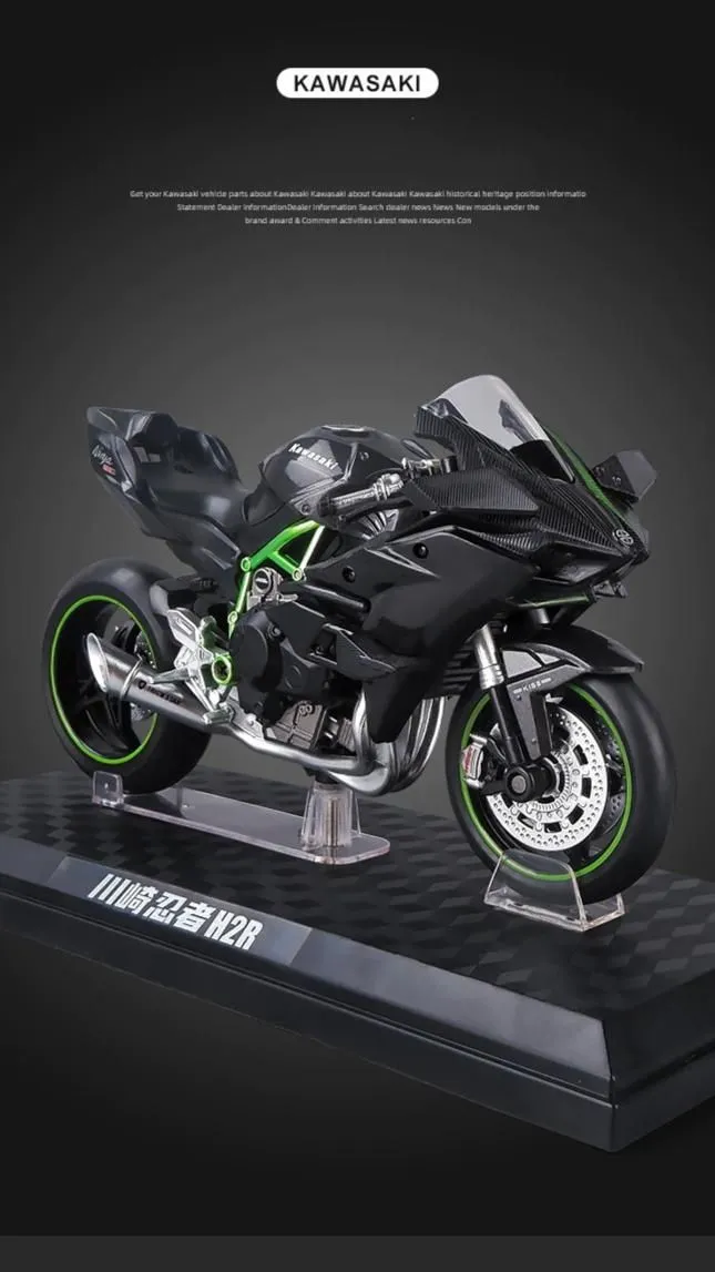52876 kawasaki ninja h2r diecast model 2